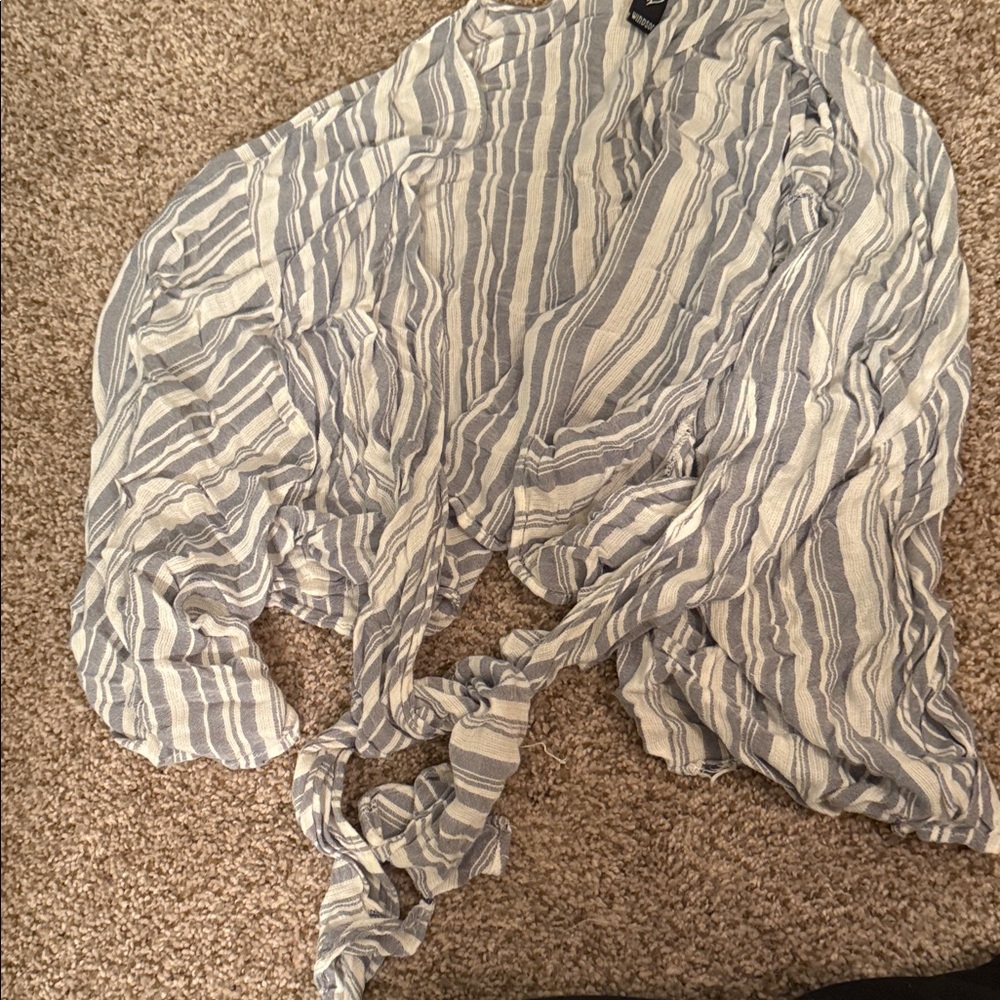 Windsor Blue and White Striped Top